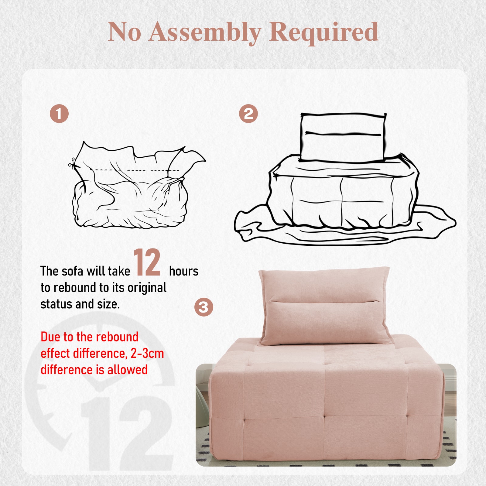 Modular Sectional Sofa With Deep Seat And Adjustable Backrest_voghion.com